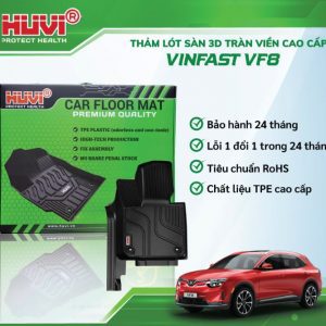 THẢM SÀN HUVI NHỰA TPE TRÀN VIỀN 3D CHO VINFAST VF8