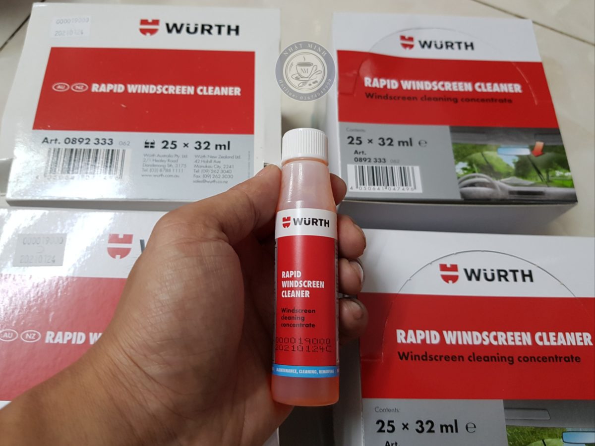 COMBO 6 LỌ NƯỚC RỬA KÍNH Ô TÔ WURTH 32ML