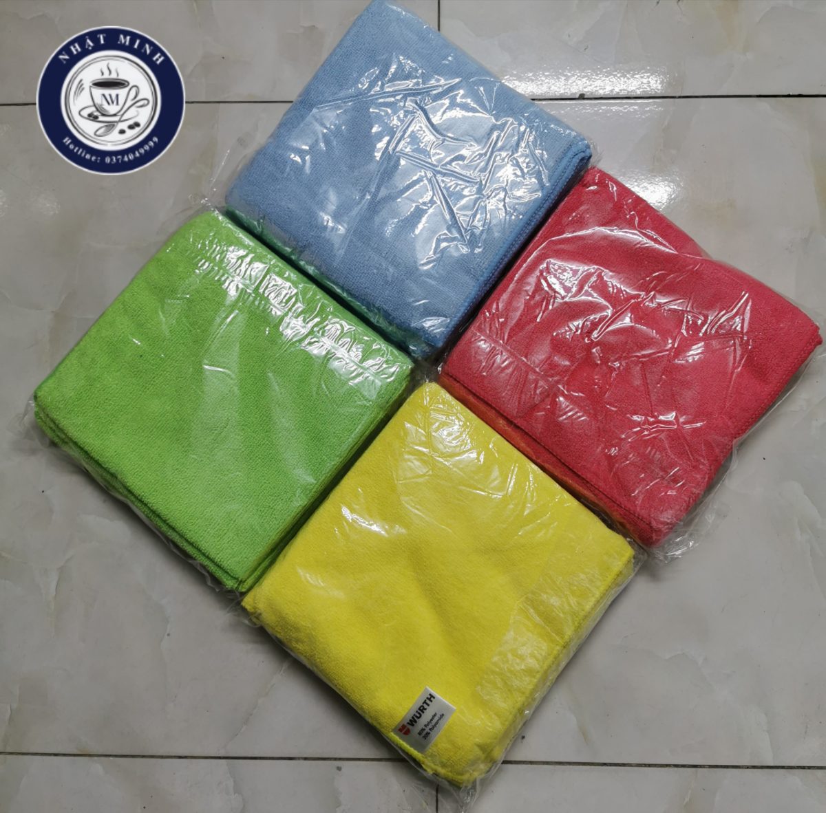 COMBO 4 KHĂN LAU MICROFIBER CỦA WURTH