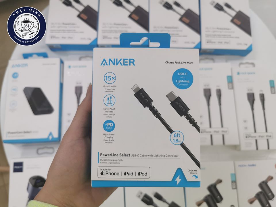 CÁP LIGHTNING ANKER POWERLINE + 1.8M