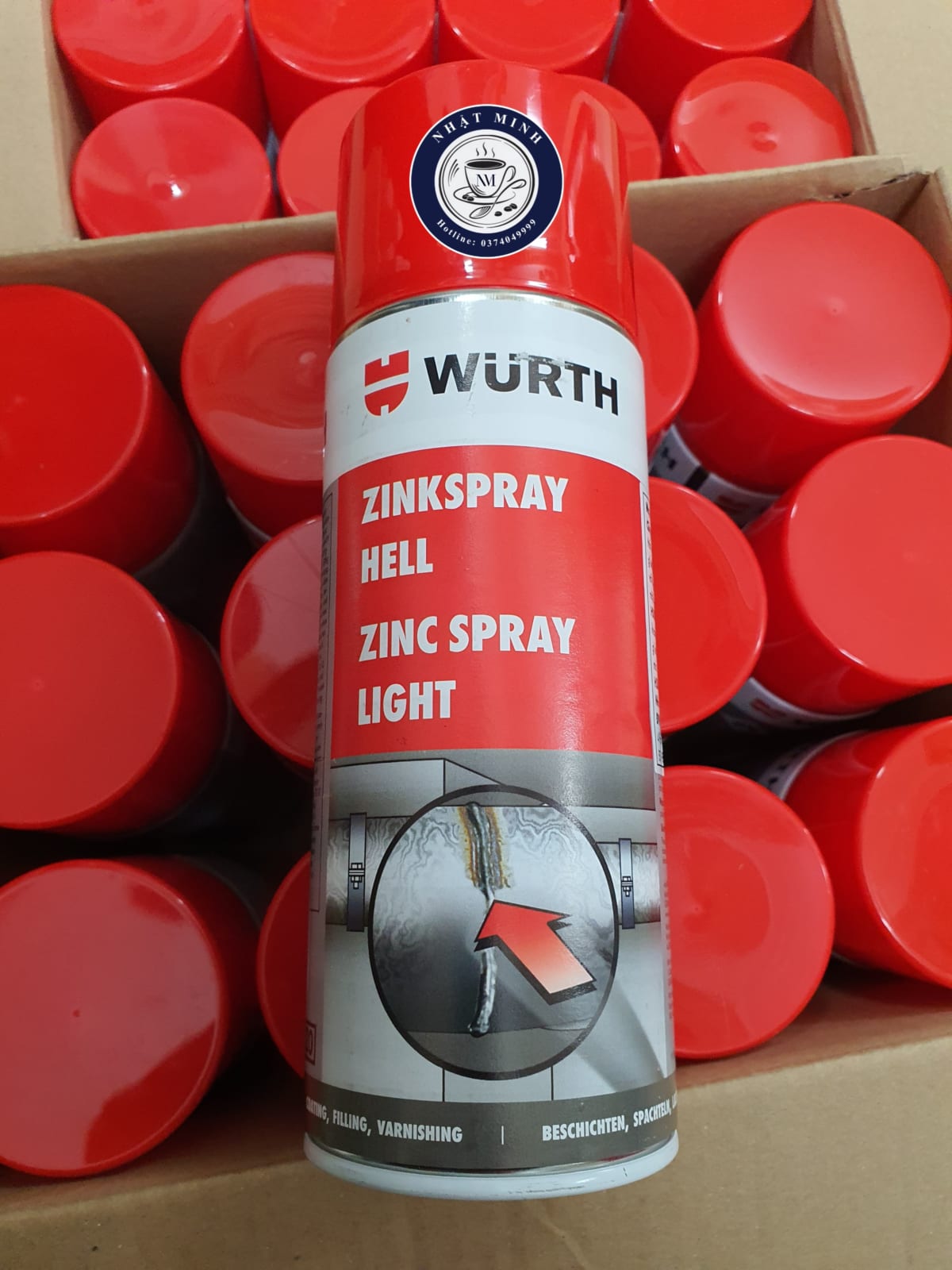 SƠN MẠ KẼM CHỐNG RỈ CHỊU NHIỆT WURTH ZINC SPRAY LIGHT