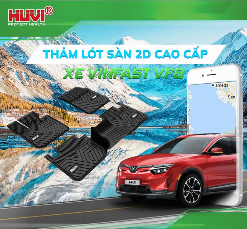 THẢM SÀN HUVI NHỰA TPE 2D CHO VINFAST VF8