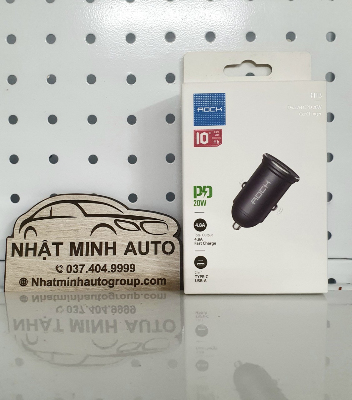 TẨU SẠC NHANH MINI ROCK H13 DUAL A+C PD 20W