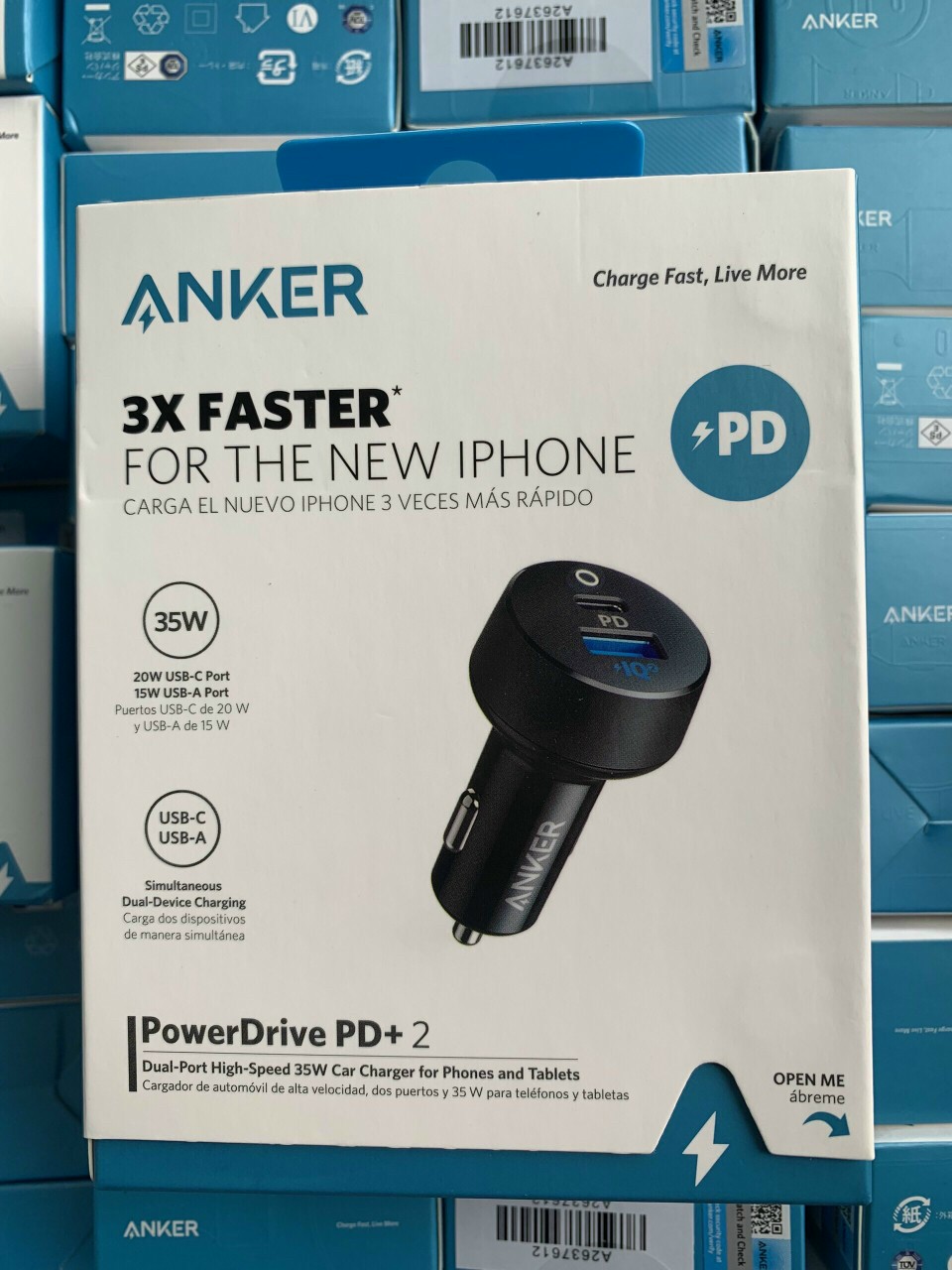 TẨU SẠC NHANH ANKER POWERDRIVE PD+2 35W