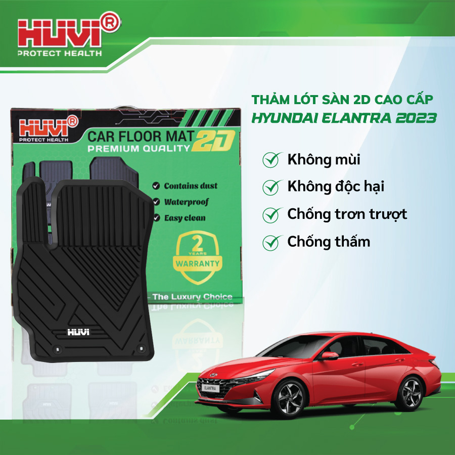 THẢM SÀN HUVI NHỰA TPE 2D CHO HYUNDAI ELANTRA 2023