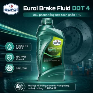 DẦU PHANH EUROL DOT 4 CAN 1L